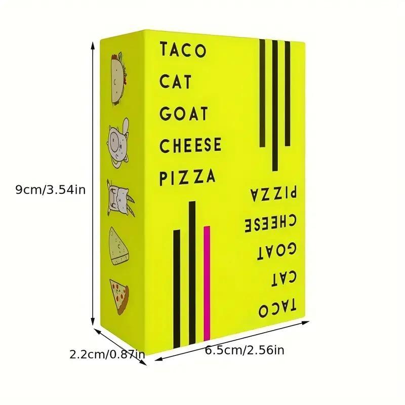 Taco Cat Cheese Pizza Card Game, 1 Count Funny Party Drinking Game Card, Desktop Game Card for Adults, Party Game Supplies