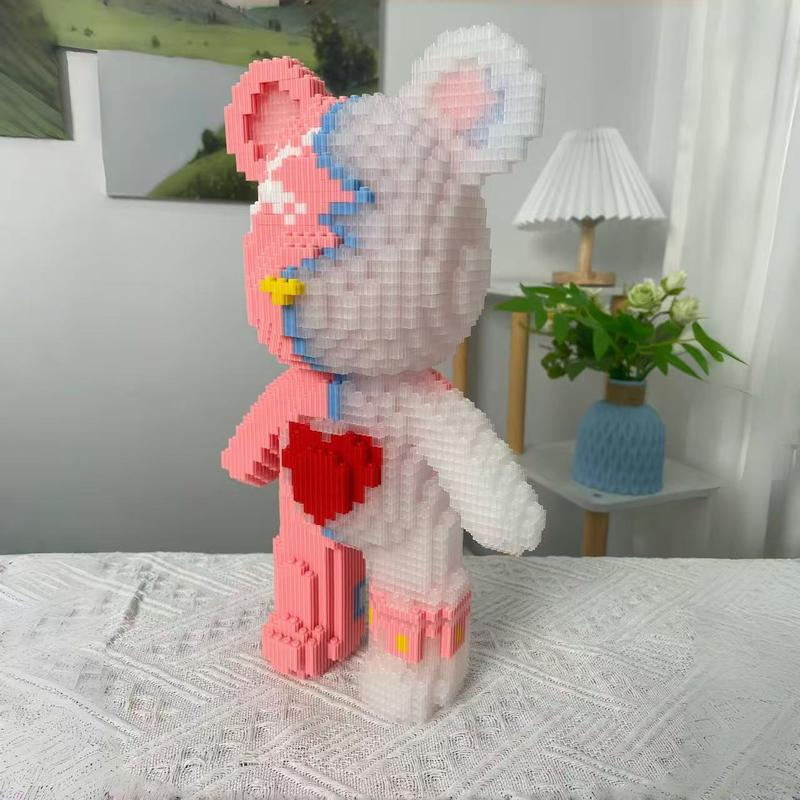 Heartbeat Bear - Multi Color Compressed Link Small Building Blocks Series