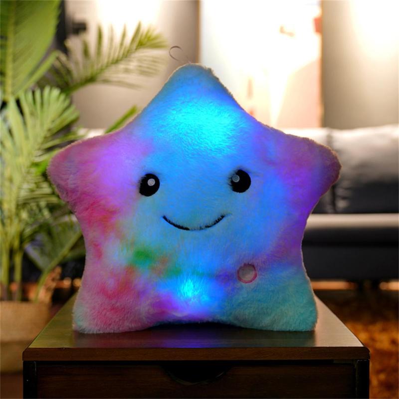 Luminous Star Shaped Plush Toy, 1 Count Cute Plushie Toy, Creative Colorful Night Light Plush Toy, Birthday Gift for Boys & Girls