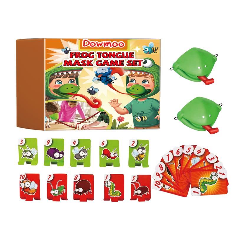 Dowmoo Frog Tongue Mask Board Game Set Table Games for Children Multi-Person Interactive Parent-Child Party Toys