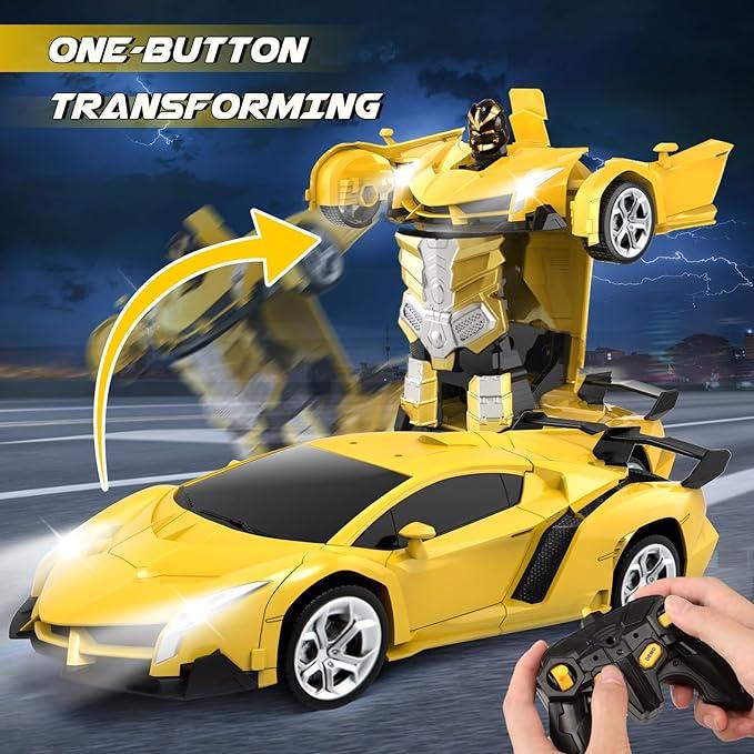 Remote Control Car Toys Transform RC Cars Kids One Button Transformation 2.4Ghz&1:18 Scale