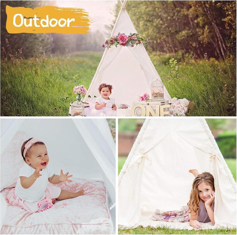 Kids Teepee Play Tent with Carry Case - Foldable Indoor & Outdoor Playhouse for Toddlers Perfect Gift for Girls & Boys