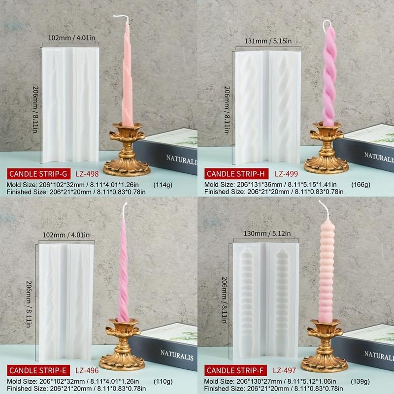 Long Rod Silicone Spiral Candle Mold - Create Unique Cylindrical DIY Candles with Easy Release - Perfect for Homemade Candle Making and Crafting