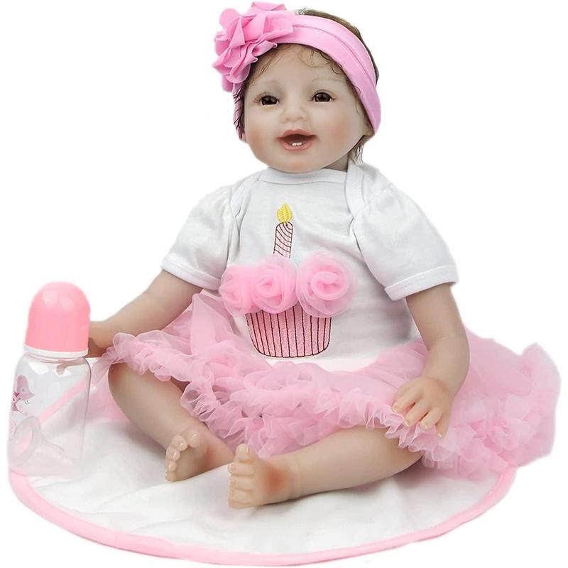 [IN STOCK] Reborn Baby Dolls Clothes for 17-22 Inch Newborn Baby Doll Girl, Baby Doll Clothes Outfit Accessories fit 17-22 Inch Baby Doll Girl (Pink Crown Skirt)