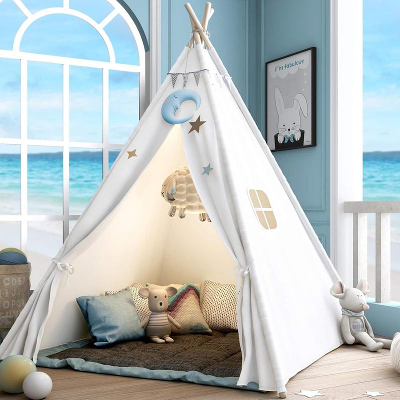 Kids Teepee Play Tent with Carry Case - Foldable Indoor & Outdoor Playhouse for Toddlers Perfect Gift for Girls & Boys