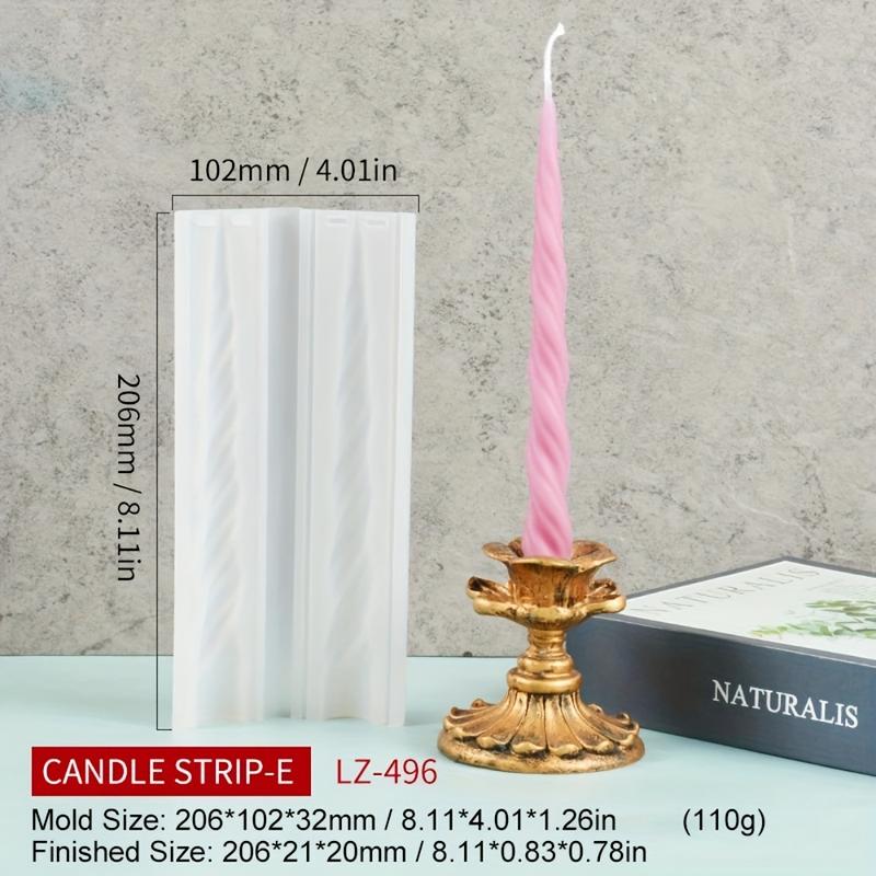 Long Rod Silicone Spiral Candle Mold - Create Unique Cylindrical DIY Candles with Easy Release - Perfect for Homemade Candle Making and Crafting