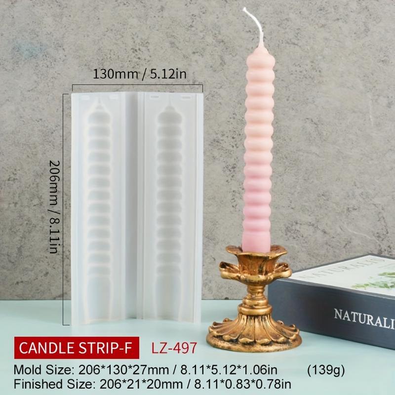 Long Rod Silicone Spiral Candle Mold - Create Unique Cylindrical DIY Candles with Easy Release - Perfect for Homemade Candle Making and Crafting