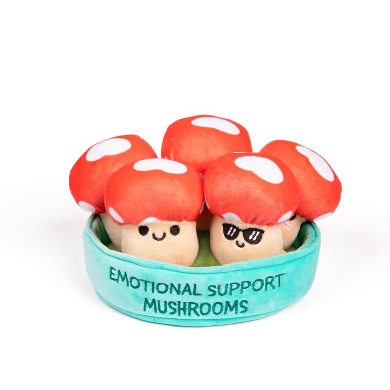 Emotional Support Plush Mushrooms with Unique Expressions