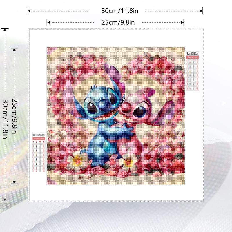 Disney Stitch Angel Pattern DIY Diamond Arts Colorful Painting Kit without Frame, DIY 5D Diamond Arts Colorful Painting Kit for Adults & Teenager