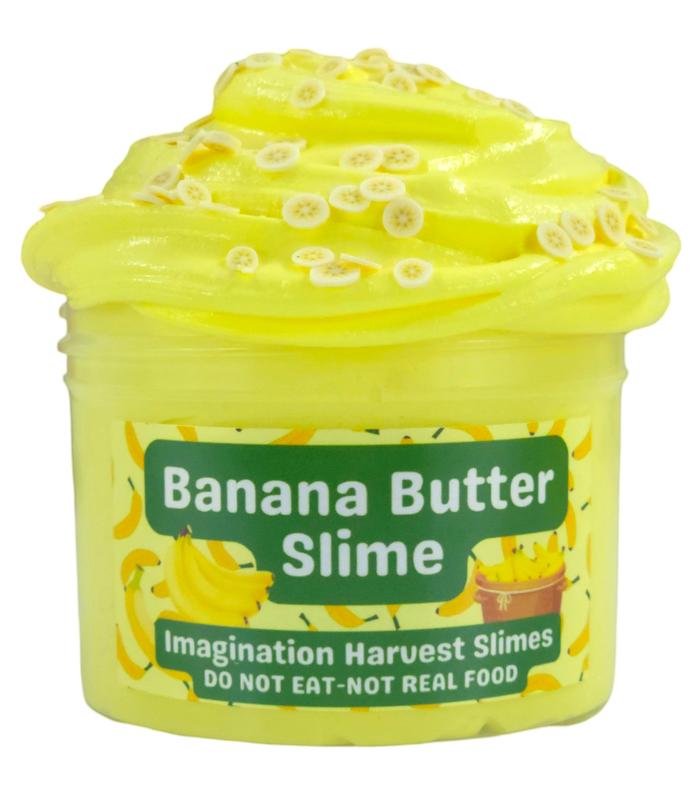 Banana Butter Slime - Soft Taffy Feel - Scented with Banana - 8oz Container