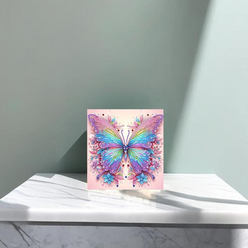 Butterfly Pattern DIY Diamond Arts Colorful Painting Kit without Frame, 1 Count DIY 5D Diamond Arts Colorful Painting Kit, Wall Art Decor for Home