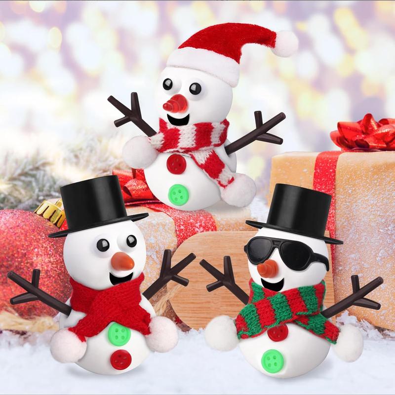 6 Pack Christmas Crafts for Kids,Build a Snowman Kit,Christmas Stocking Stuffers for Girls, Boys,Modeling Clay DIY for Holiday Activities