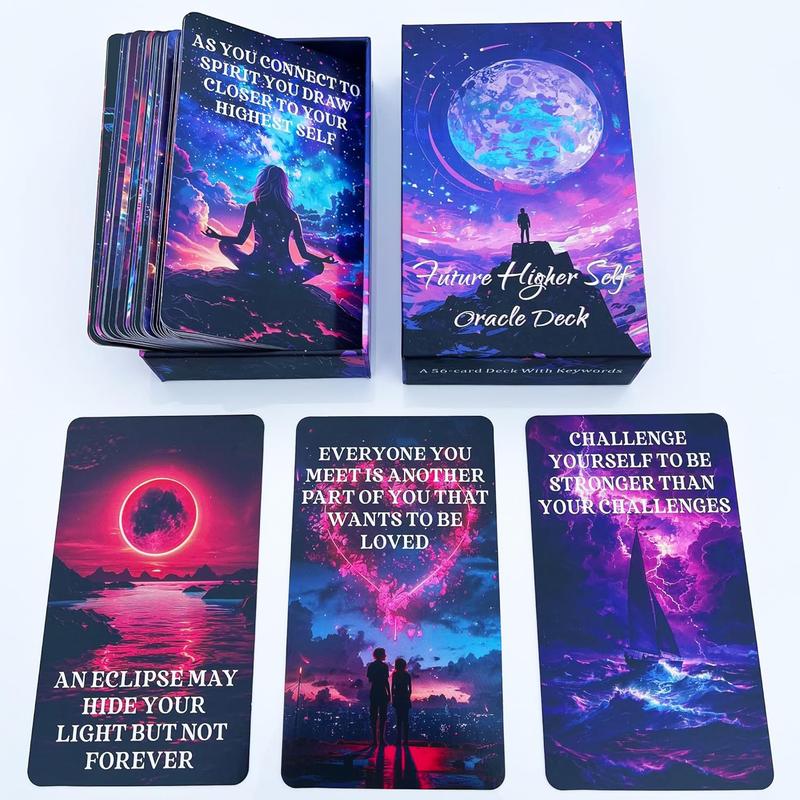 Future Higher Self Oracle: 56 Oracle Card Deck, Guide On Your Life's Journey, divination tool for oracle reading, psychic reading, fortune, tarot card deck