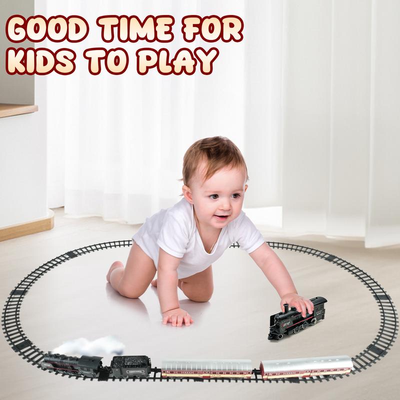 Christmas Remote Control Train, Christmas Gifts Train Set Toys for Boys with Smokes, Lights and Sound