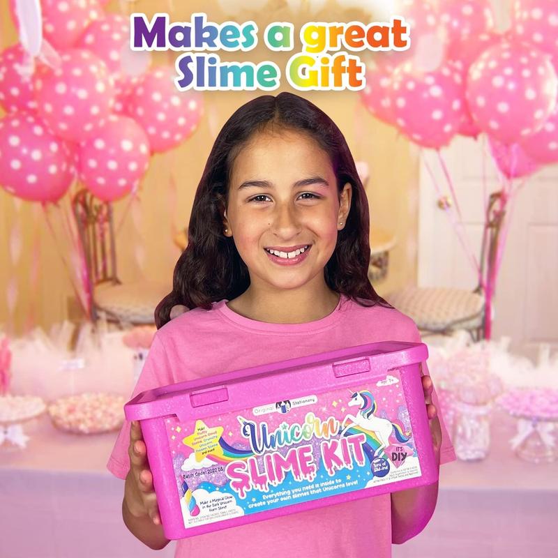 Original Stationery Unicorn Slime Kit, Slime Kit for Girls 10-12 to Make Amazing Unicorn Slime for Girls and Glow in The Dark Unicorn Slime for Kids