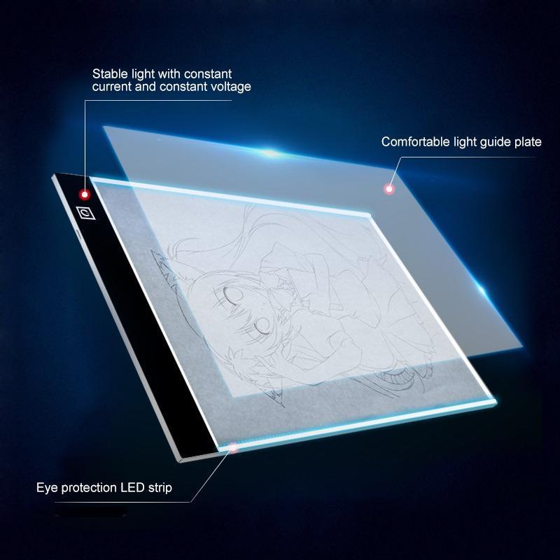 A5 Tablet Drawing Light Toy, 1 Count Three-level Dimming Drawing Copy Pad Board For Kids Gift