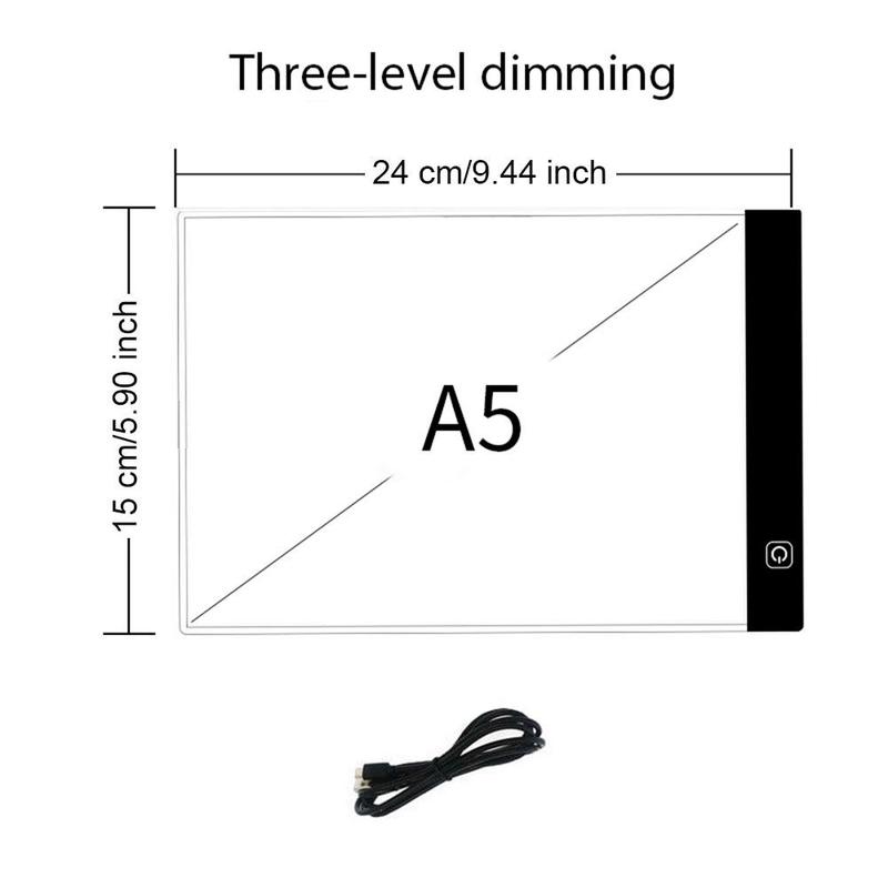 A5 Tablet Drawing Light Toy, 1 Count Three-level Dimming Drawing Copy Pad Board For Kids Gift