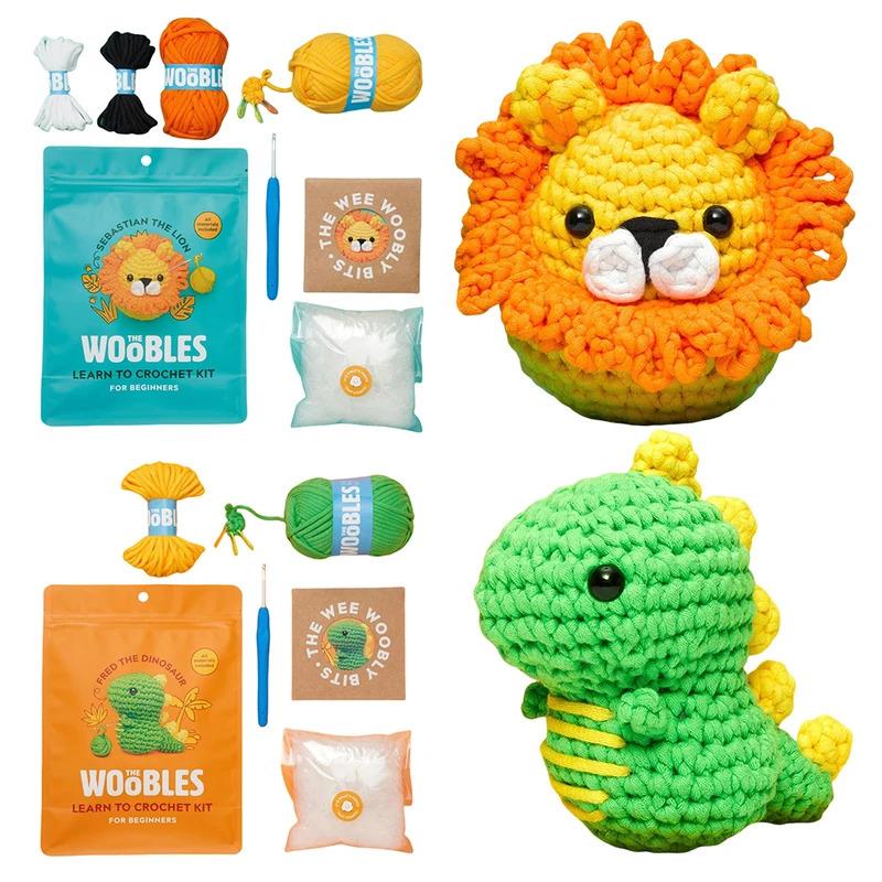 Multifunction Crochet Stuffed Animal Kit With Crochet Hooks Handmade DIY Crochet Kit Non-Finished Product Beginner Yarn Set Kit