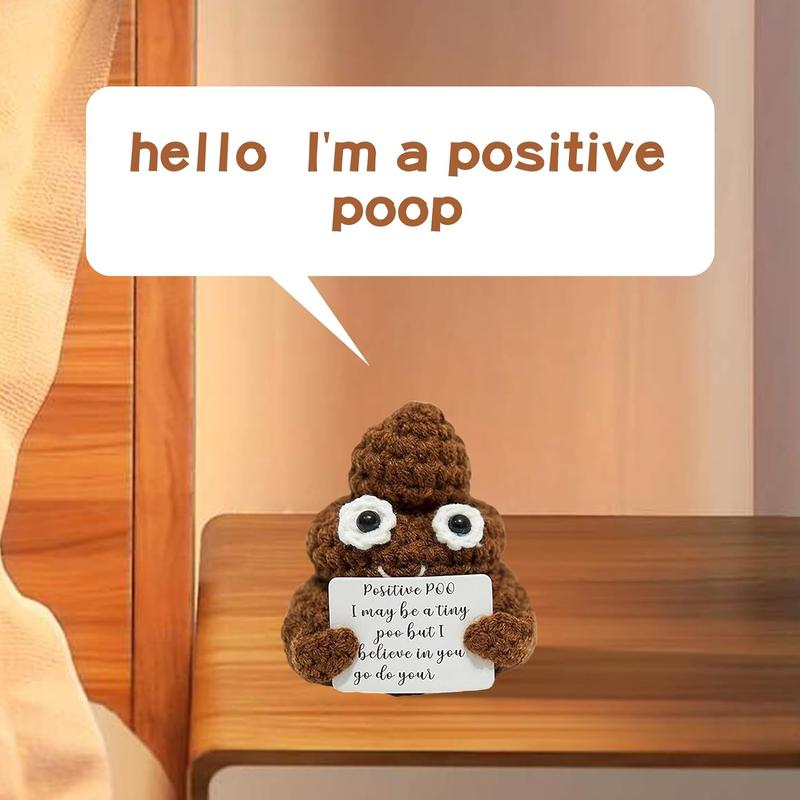 Cute Crochet Poo, Funny Gag Gift, Positive Poo Toy, Best Friend Gift, Cheer Up Toy, Encouragement Gift, Housewarming Birthday Teacher Women Desk Decor