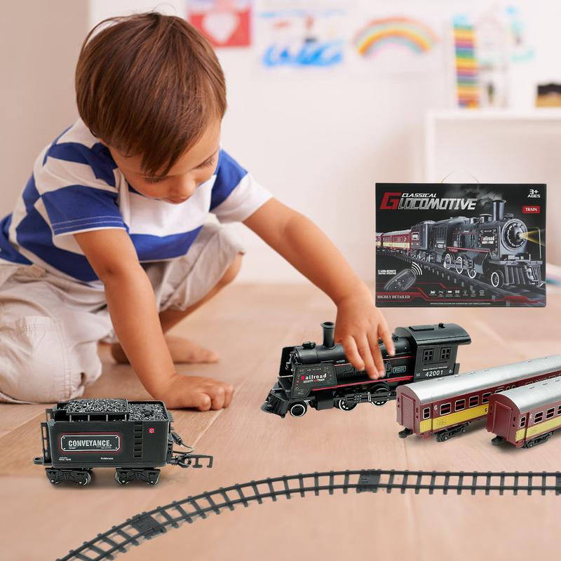 Christmas Remote Control Train, Christmas Gifts Train Set Toys for Boys with Smokes, Lights and Sound