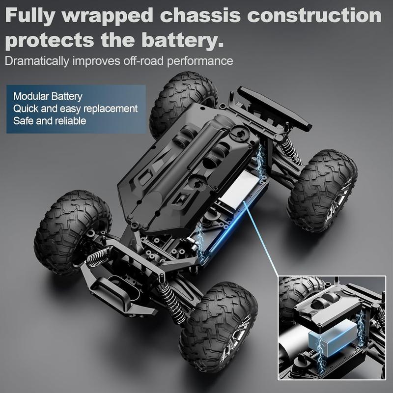 HHD 1 16 Off-Road RC Car All Terrain for Adults,Max 50kph Electric RTR Brushless RC Truck, High Speed RC Car 4WD Remote Control Car,2.4GHz High Performance Electric Vehicle Toys Gifts for Kids