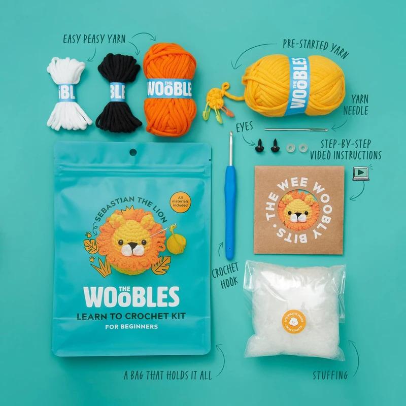 Multifunction Crochet Stuffed Animal Kit With Crochet Hooks Handmade DIY Crochet Kit Non-Finished Product Beginner Yarn Set Kit