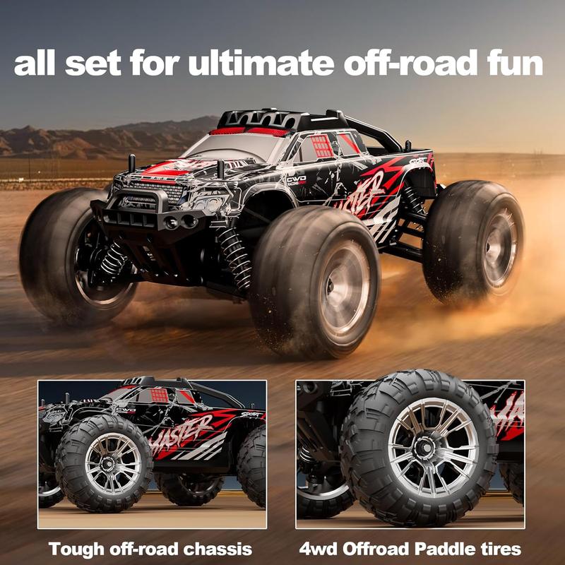 HHD 1 16 Off-Road RC Car All Terrain for Adults,Max 50kph Electric RTR Brushless RC Truck, High Speed RC Car 4WD Remote Control Car,2.4GHz High Performance Electric Vehicle Toys Gifts for Kids