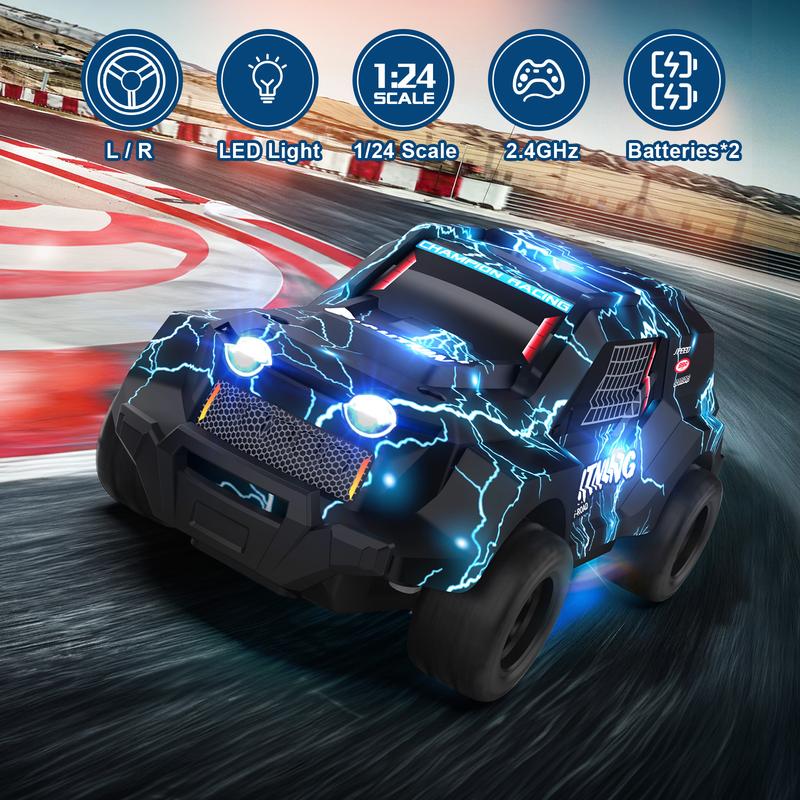 Remote Control Car for Boys 4-7, Off Road Mini RC Car for Kids, Cool Light Up 1 24 Scale Hobby RC Cars Truck Race Car Toy Christmas Birthday Gifts for 3 4 5 6 7 8 Years Old multicoloured occupations dinosaur truck