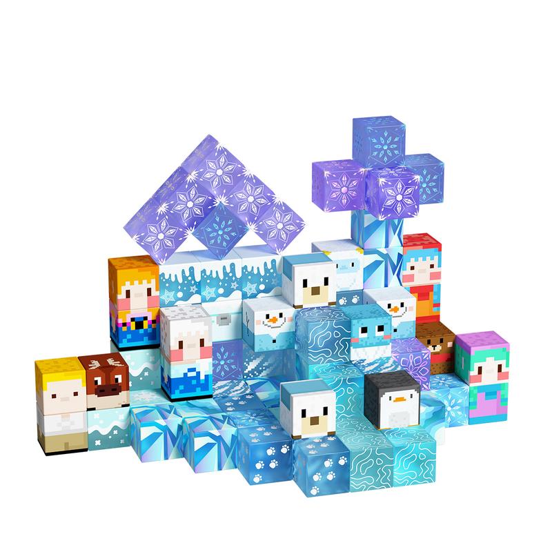 Game-based Frozen Magnetic Building Toys in Gift Package 48 100 PCS