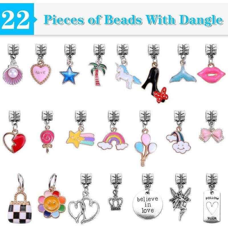 Charm Bracelet Making Kit,Unicorn Mermaid Crafts Gifts Set Can Inspires Imagination and Creativity,Jewelry Making Kit Perfect Gifts for Girls 5-12 Years Old