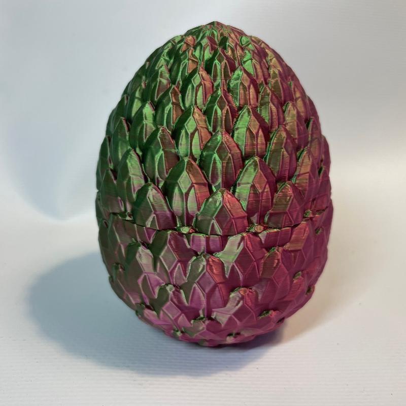 3D Printed Dragon Scale Egg EMPTY (No Dragon) Container figurine.