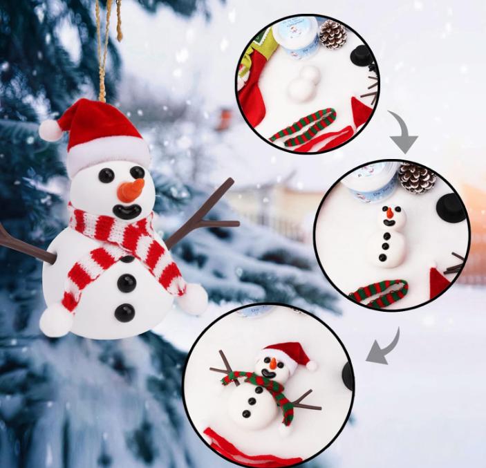 RINOLY Build a Snowman Kit,Christmas Crafts for Kids,Christmas Stocking Stuffers -3 Pack