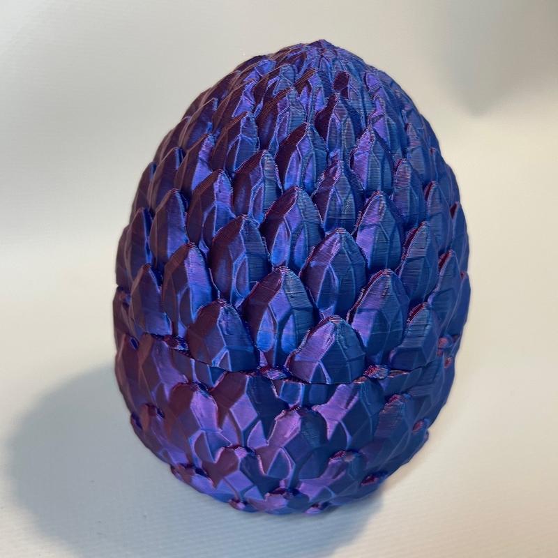 3D Printed Dragon Scale Egg EMPTY (No Dragon) Container figurine.