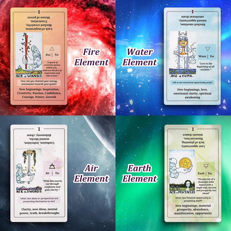 Tarot Cards for Beginners with Guide Book, Classic Tarot Cards with Meanings on Them, Tarot Decks for Tarot Learners