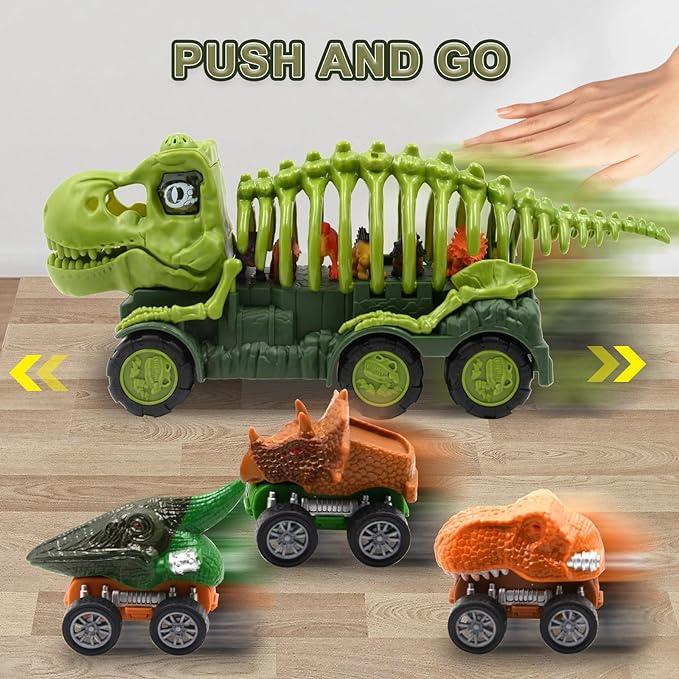 Dinosaur Truck Toy Set -8 Dinosaur Figures and Activity Mat,Monster Truck Toys most Popular Easter and Other Various Holiday Gifts