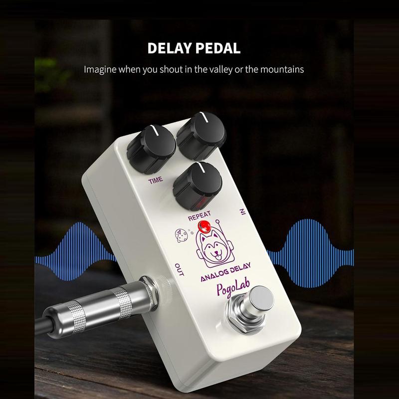 Analog Delay Effect Pedal, Mini Guitar Pedal for Electric Guitar, DC 9V True Bypass Guitar Effects Pedal, Music Accessories, Christmas Gift