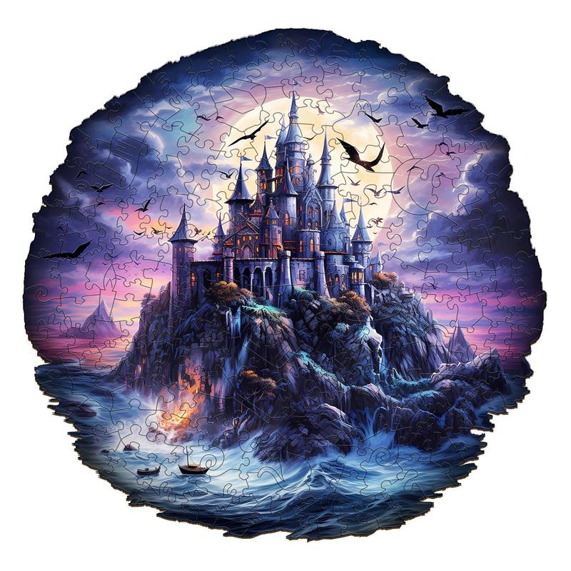 Mysterious Castle Wooden Jigsaw Puzzle for Kids and Adults