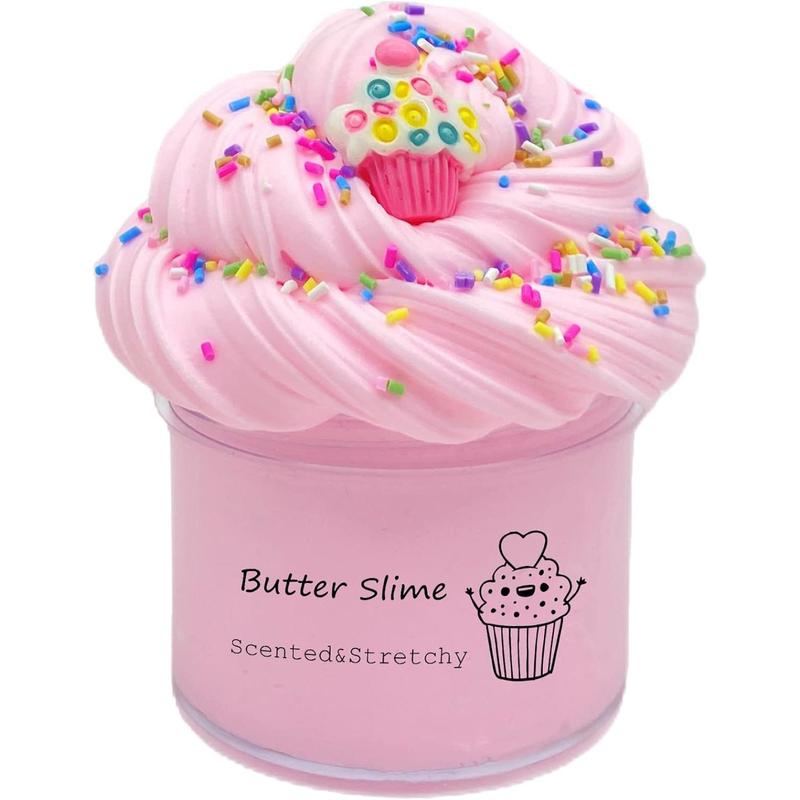 Butter Cake Slime, Fragrant and Springy Slime Toys, Party Favors, Prizes, Birthday Gifts for Kids Boys Girls (200ml)