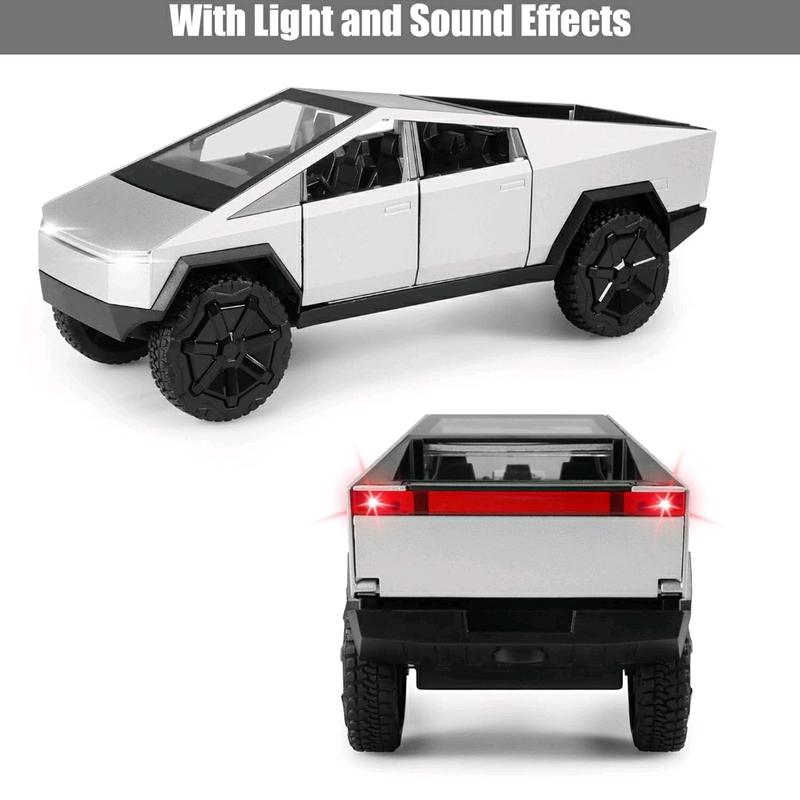 Tesla Cybertruck 1:32 Scale Toy Car with Lights and Music: Ideal Gift for Kids Who Dream Big and Love Adventure on Their Playgrounds!