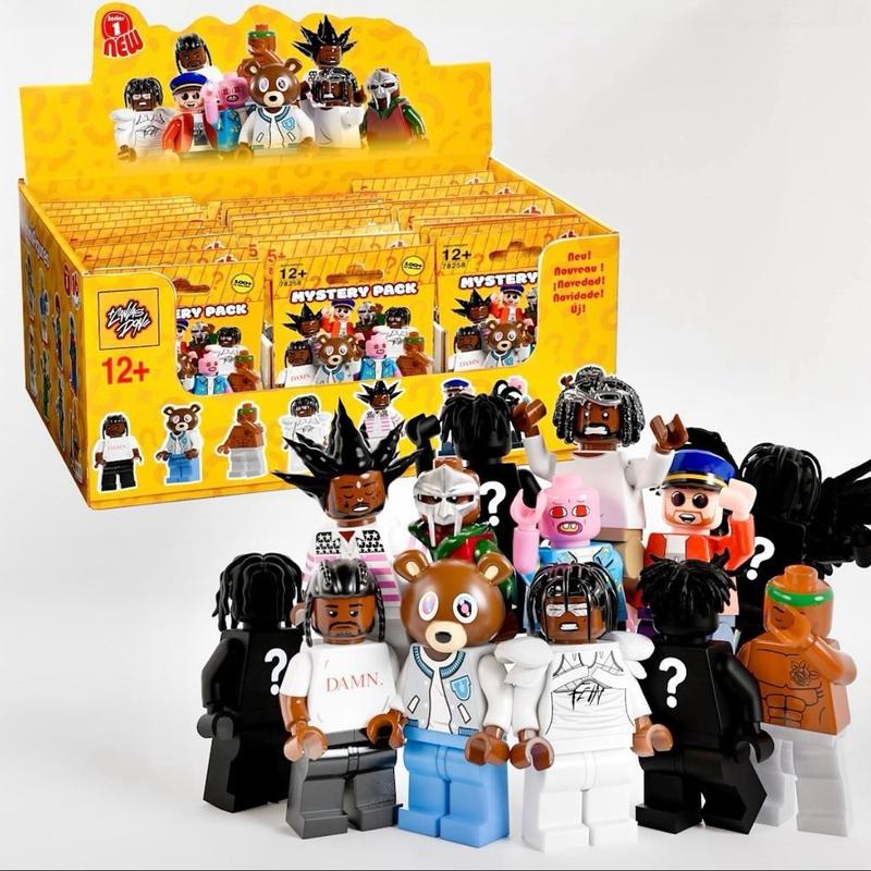 Custom Rapper Collectable Minifigure Series 2 - Set of 12 Minifigures whole set action figure collectible figurine mystery box