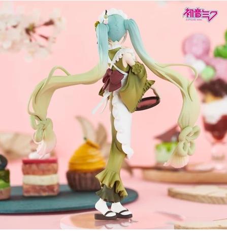 New Hatsune Miku Matcha Parfait Heterochromatic Figure Toy Japanese Anime Character