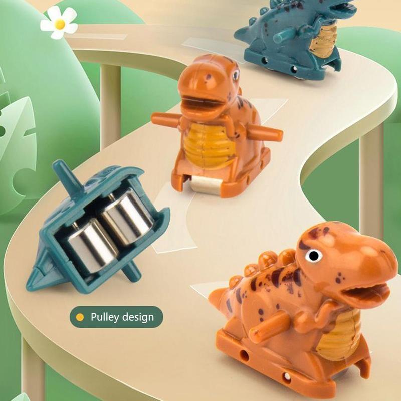 Dinosaur Climbing Stairs Track Slide Toy, Electric Dinosaur Stairs Climbing Slide Toy with 3 Cars, Climbing Track Toy for Kids