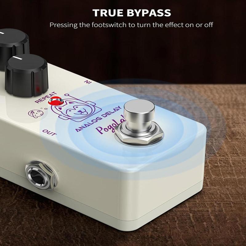 Analog Delay Effect Pedal, Mini Guitar Pedal for Electric Guitar, DC 9V True Bypass Guitar Effects Pedal, Music Accessories, Christmas Gift