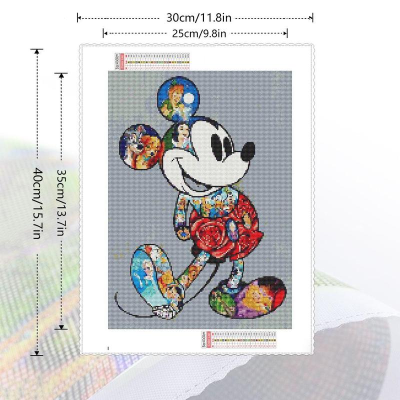 5D Diamond Arts Colorful Painting Kit, Cartoon Mouse Pattern DIY Diamond Arts Colorful Painting without Frame, Handmade Craft Art Kit