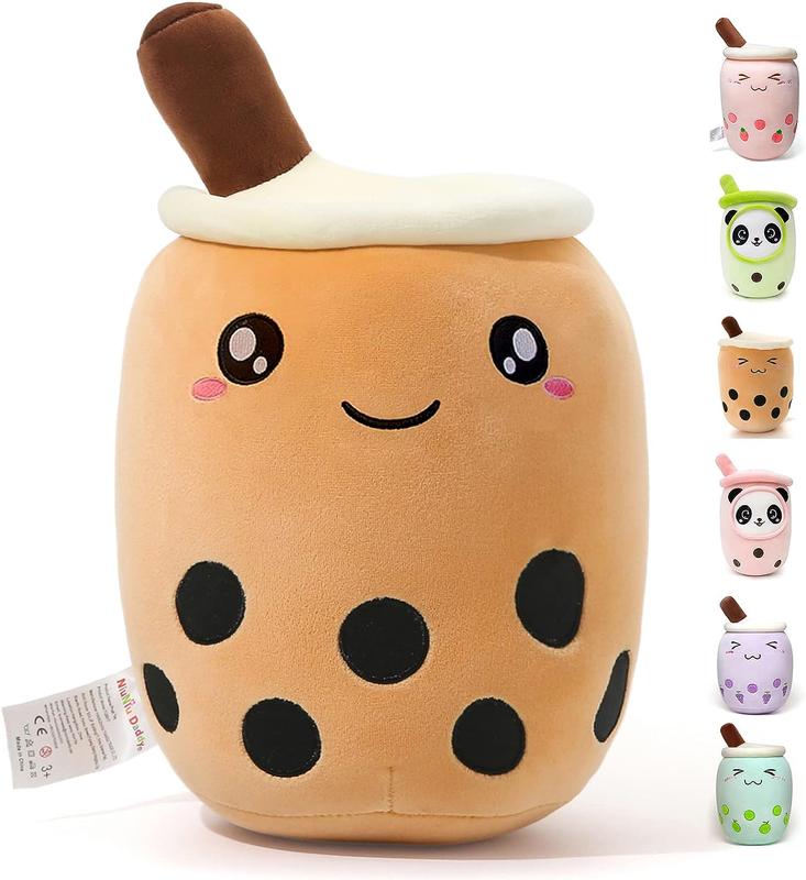 Niuniu Daddy Stuffed Boba Plushies Squishy Bubble Tea Plush Toy Soft Kawaii Gift for Birthday Boys Girls Christmas Gift boba plush cup