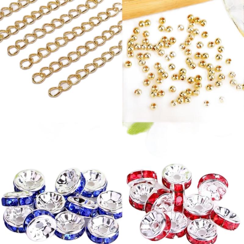 Various accessories are used for DIY handmade necklaces, bracelets, jewelry, etc