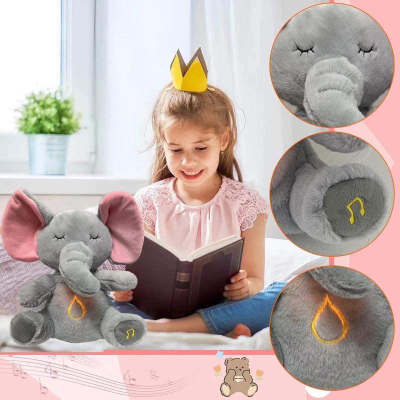 Anxiety Relief Plush Animal Breathing Relief Plush Animal Baby Sound Machine with Sensory Details Music Lights and Rhythmic Breathing Movements