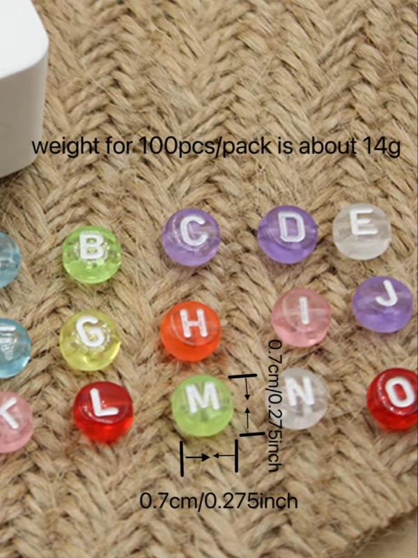 Transparent Letter Beads, DIY Fashion Necklace Bracelet, Jewelry Making Supplies for Women & Girls