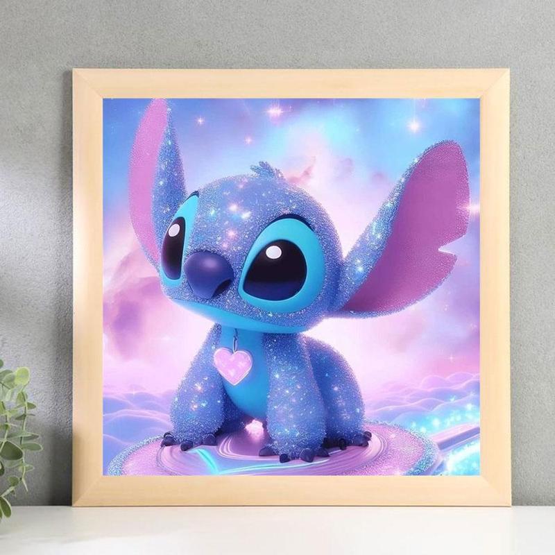 Stitch Pattern DIY Diamond Arts Colorful Painting Kit without Frame, DIY 5D Diamond Arts Colorful Painting Kit, Wall Art Decor for Home Bedroom