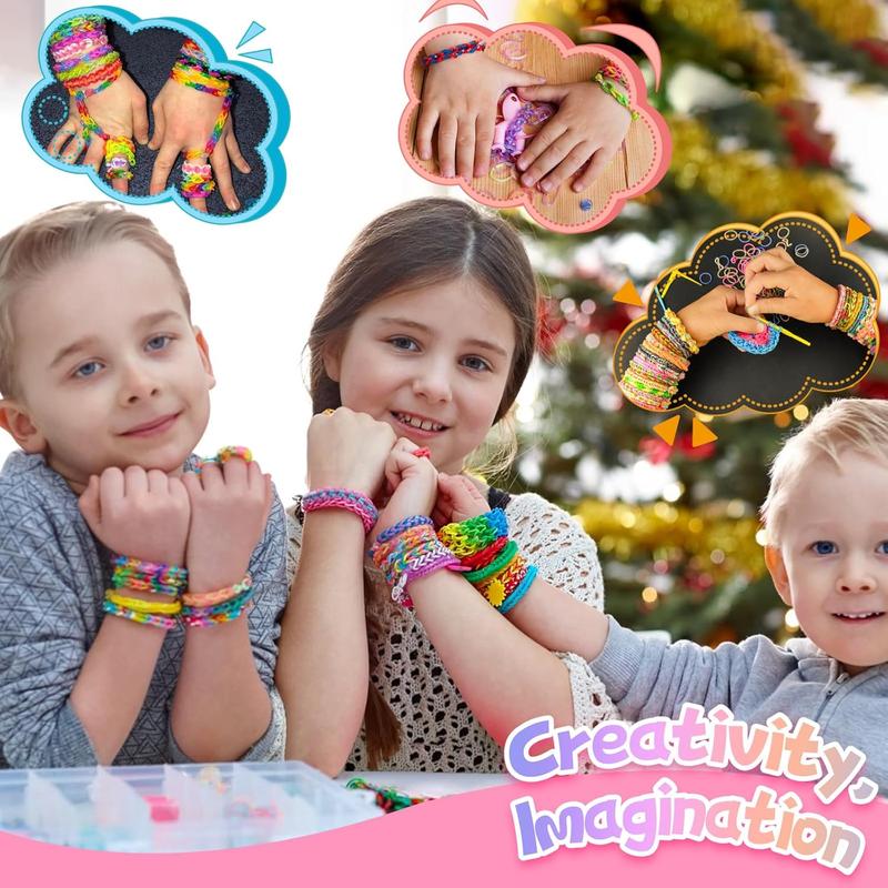 Bracelet Making Kit, Medium, 1500pcs Colorful Rubber Bands, 23 Colors, Loom Bracelet Making DIY Crafting for Boys Girls